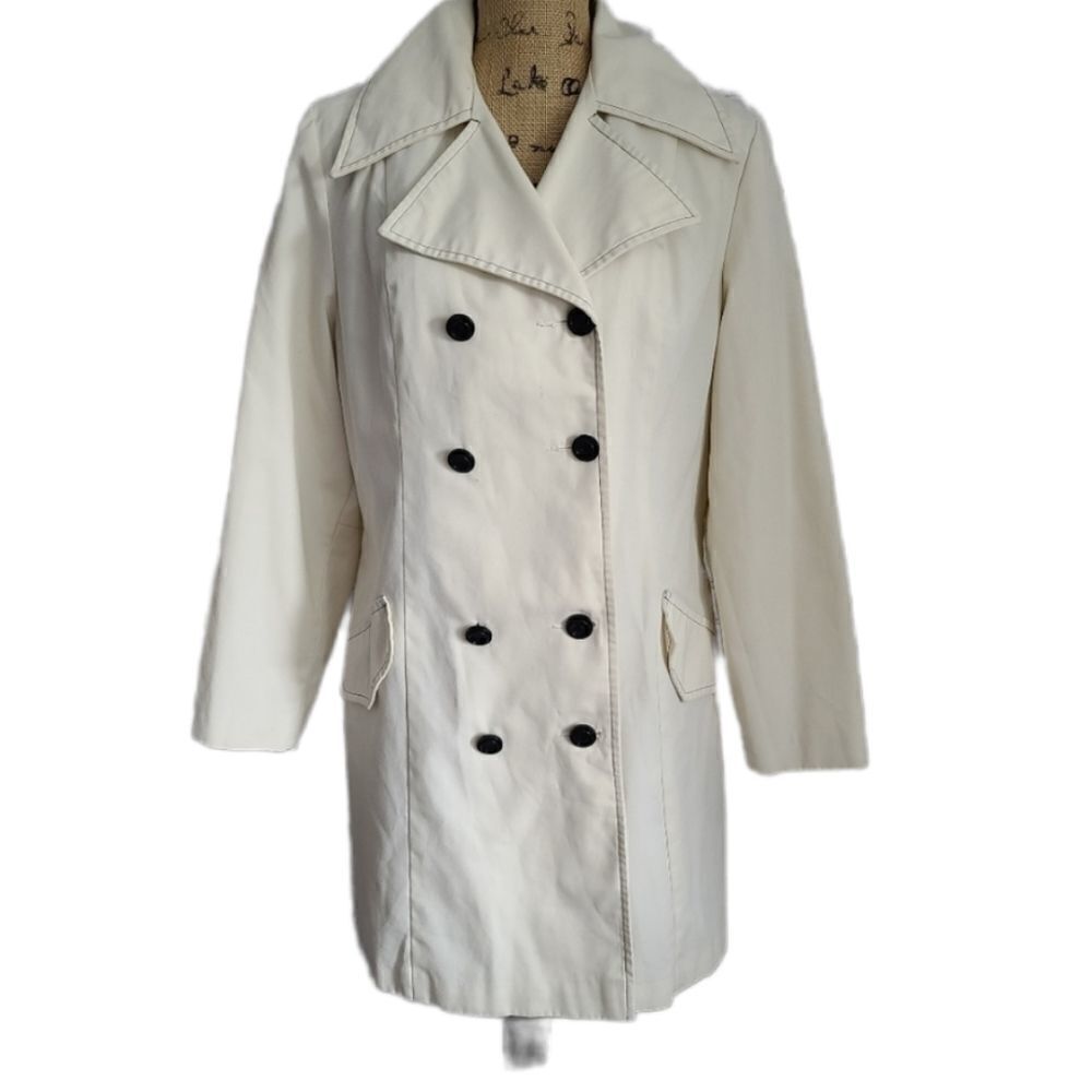 Vintage Cream Lightweight Trenchcoat Jacket